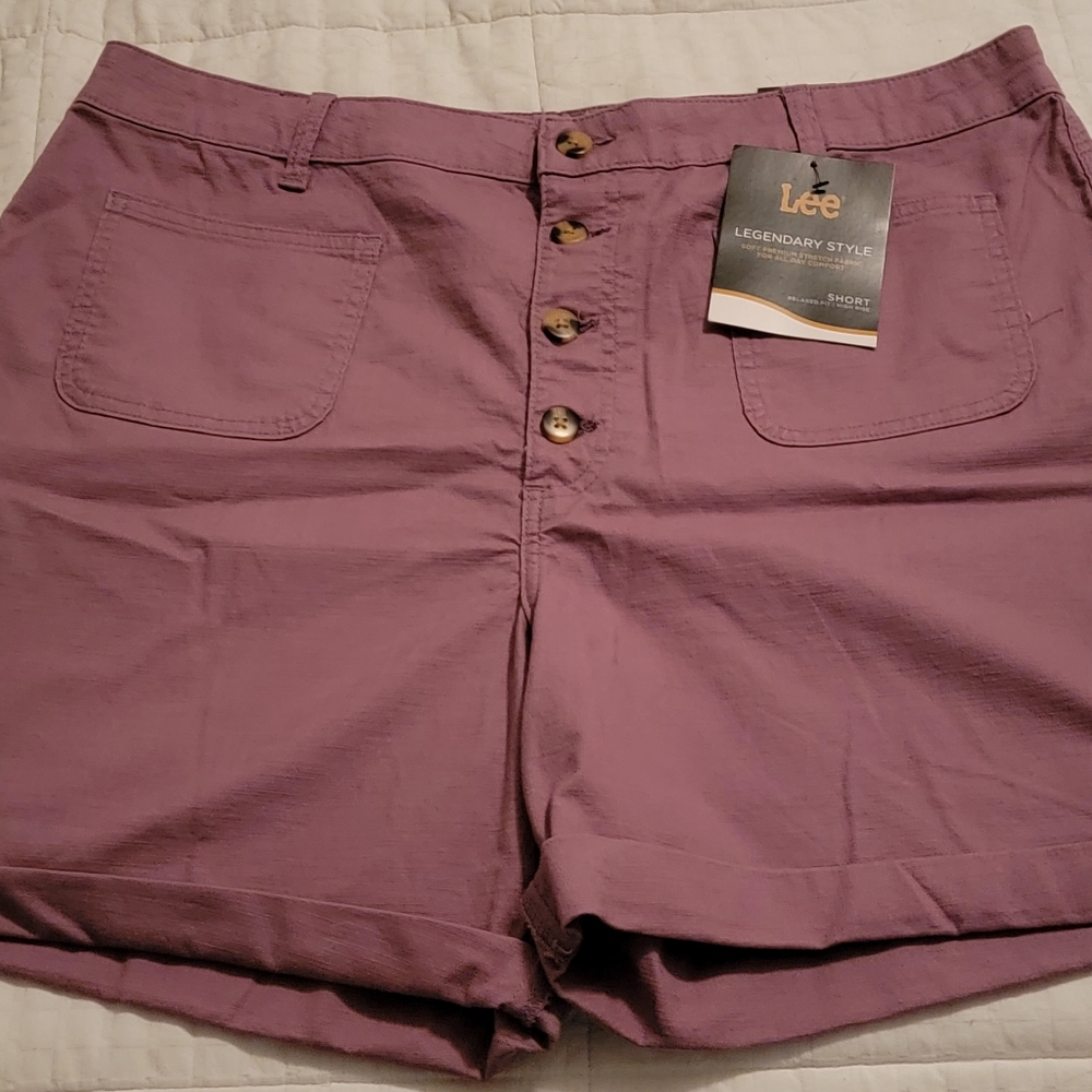 Lee Purple Bermuda Shorts Casual Comfort